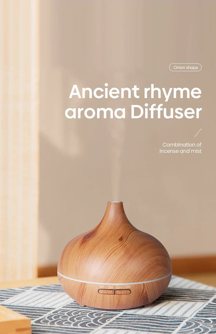 Room Diffuser – Adjustable Light & Wooden Design