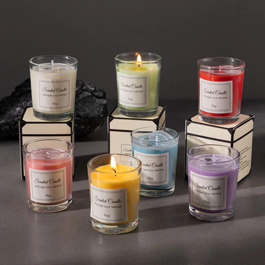 Handmade Glass Candles – Subtle Fragrance & Thoughtful Gift